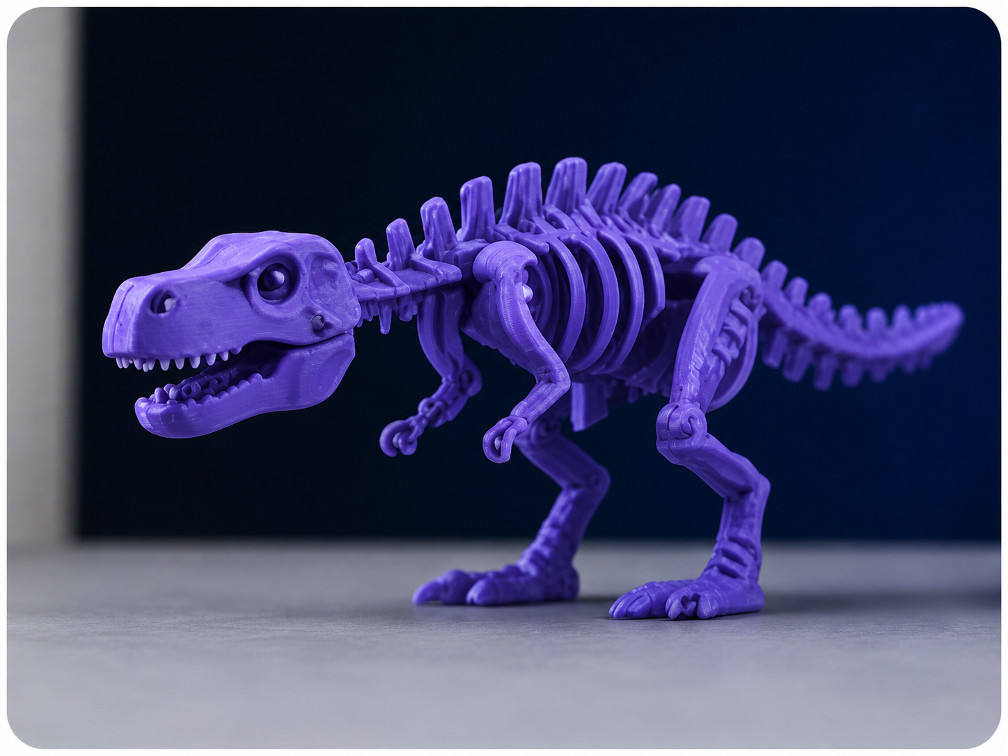 3D printed dinosaur skeletal model