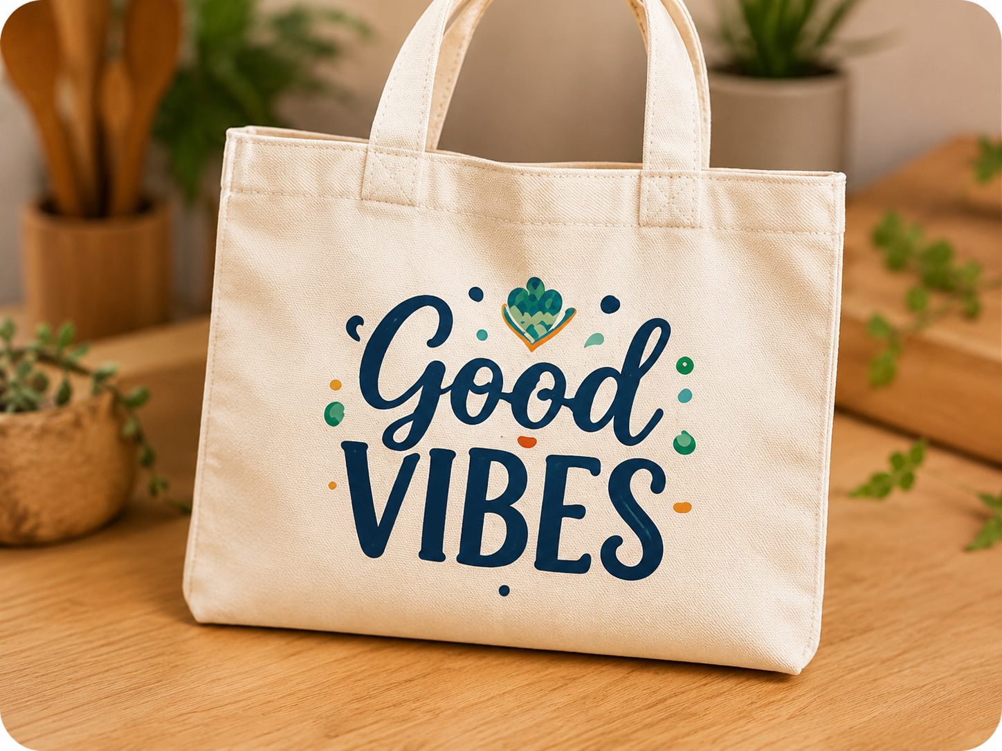 Custom tote bag with Cricut design