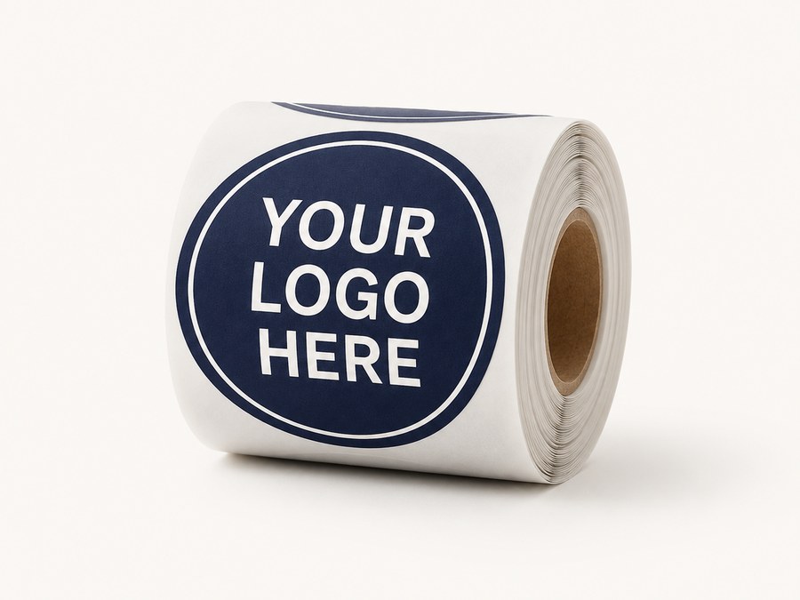 Business stickers roll