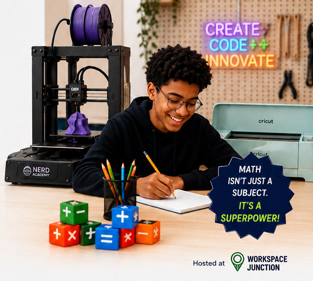 Student creating in STEM craft studio