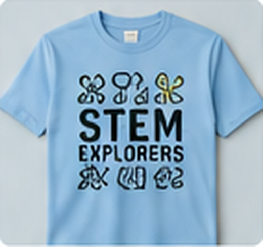Blue STEM explorers shirt design