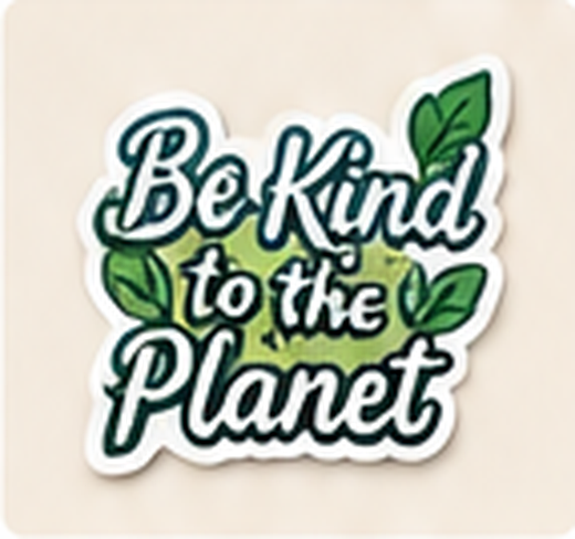 Be kind to the planet sticker design